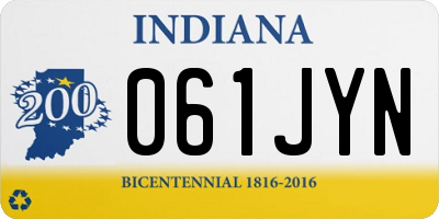 IN license plate 061JYN