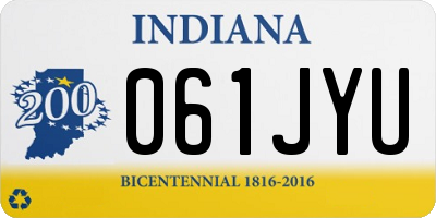 IN license plate 061JYU