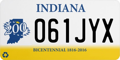 IN license plate 061JYX