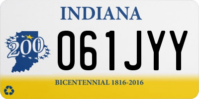 IN license plate 061JYY