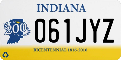 IN license plate 061JYZ