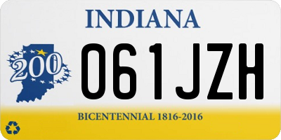 IN license plate 061JZH