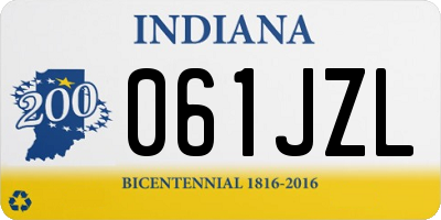 IN license plate 061JZL