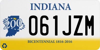 IN license plate 061JZM