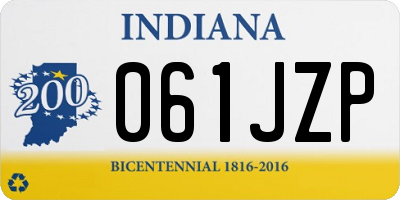IN license plate 061JZP