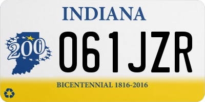 IN license plate 061JZR