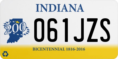 IN license plate 061JZS