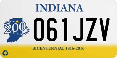 IN license plate 061JZV