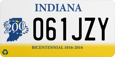 IN license plate 061JZY