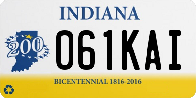 IN license plate 061KAI