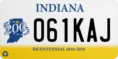 IN license plate 061KAJ