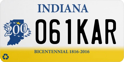 IN license plate 061KAR