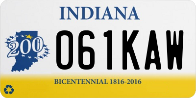 IN license plate 061KAW