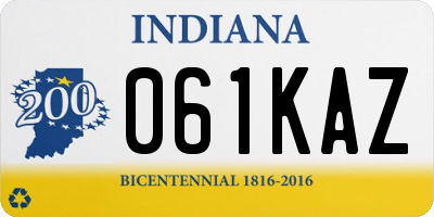 IN license plate 061KAZ