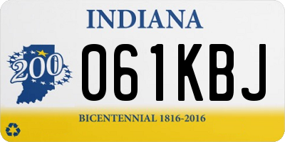 IN license plate 061KBJ