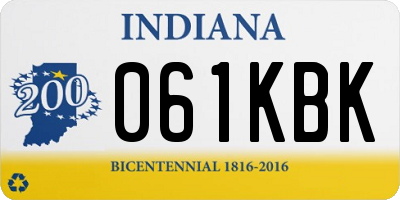 IN license plate 061KBK