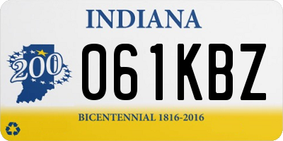 IN license plate 061KBZ