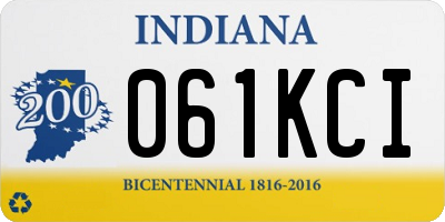 IN license plate 061KCI