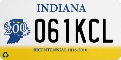 IN license plate 061KCL