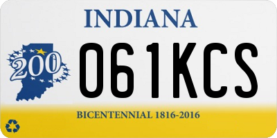 IN license plate 061KCS