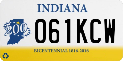 IN license plate 061KCW
