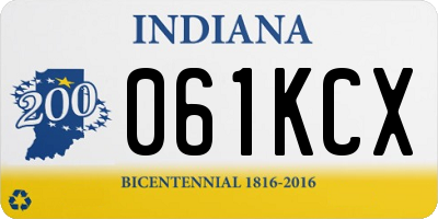 IN license plate 061KCX