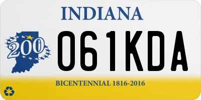 IN license plate 061KDA