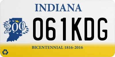 IN license plate 061KDG