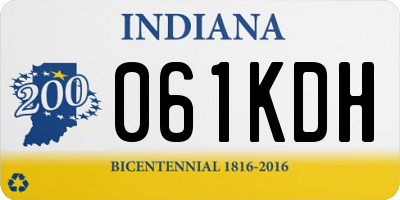 IN license plate 061KDH