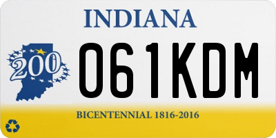 IN license plate 061KDM