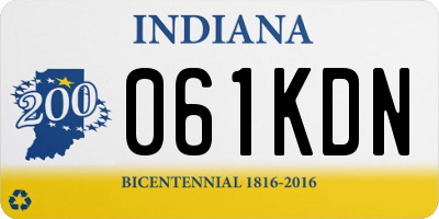 IN license plate 061KDN