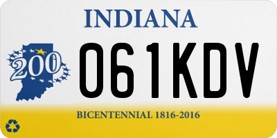 IN license plate 061KDV