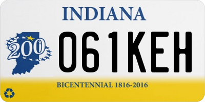 IN license plate 061KEH