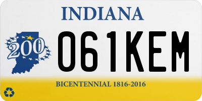 IN license plate 061KEM