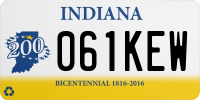 IN license plate 061KEW