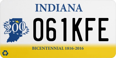 IN license plate 061KFE