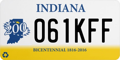 IN license plate 061KFF