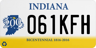 IN license plate 061KFH