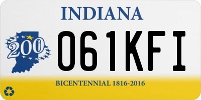 IN license plate 061KFI