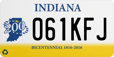 IN license plate 061KFJ