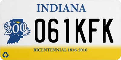 IN license plate 061KFK