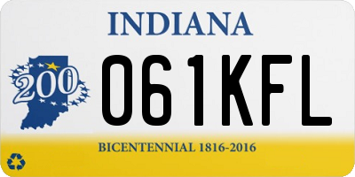 IN license plate 061KFL