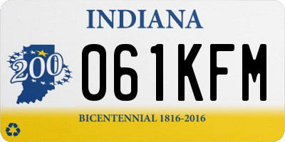 IN license plate 061KFM