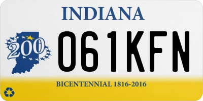IN license plate 061KFN