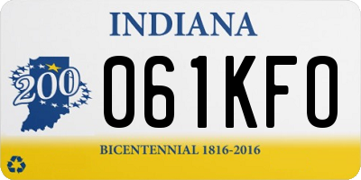IN license plate 061KFO