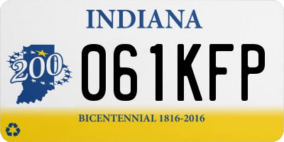 IN license plate 061KFP