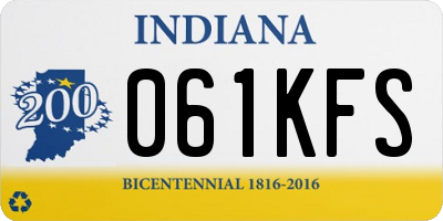 IN license plate 061KFS