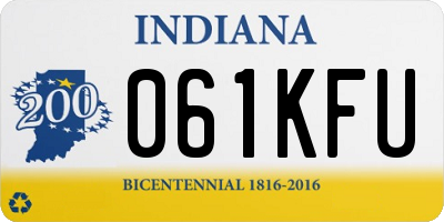 IN license plate 061KFU