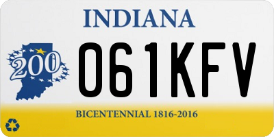 IN license plate 061KFV