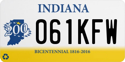 IN license plate 061KFW